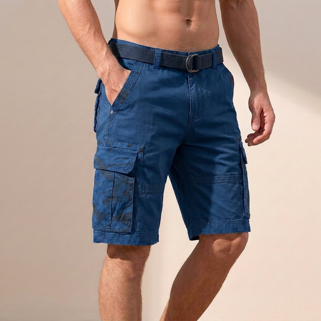 Oliver Relaxed Fit Cargo Shorts | Belted Cargo Pockets Cargo Shorts