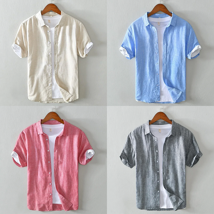 Oscar Relaxed Fit Button-Down Shirt | Short Sleeve Collared Shirt