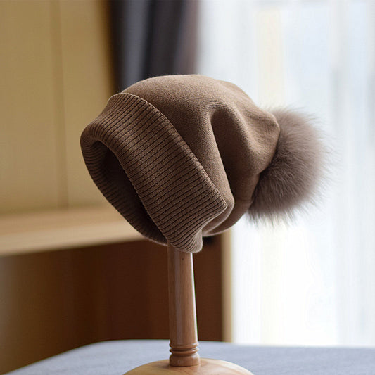 Isla Ribbed Pom-Pom Beanie | Close Fit Beanie