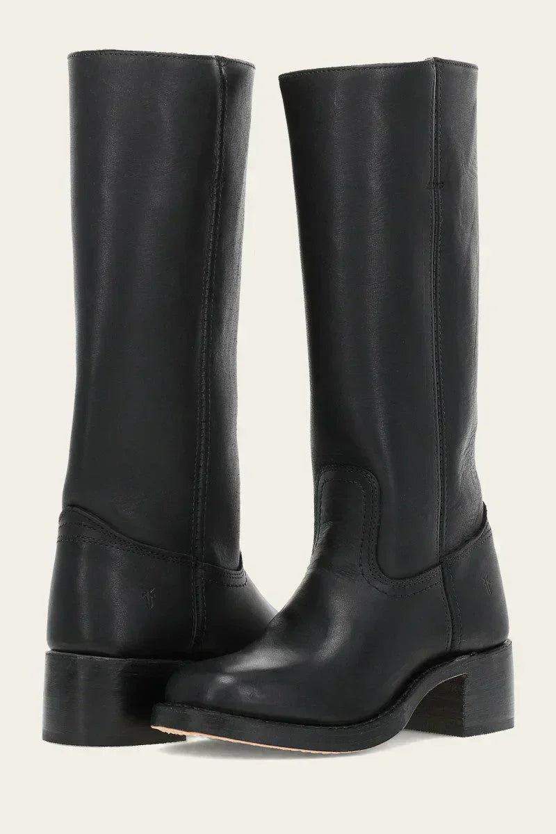 Freya Classic Western Boots | Stacked Heel Rounded Toe Boots