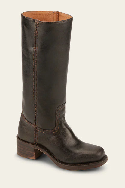 Freya Classic Western Boots | Stacked Heel Rounded Toe Boots