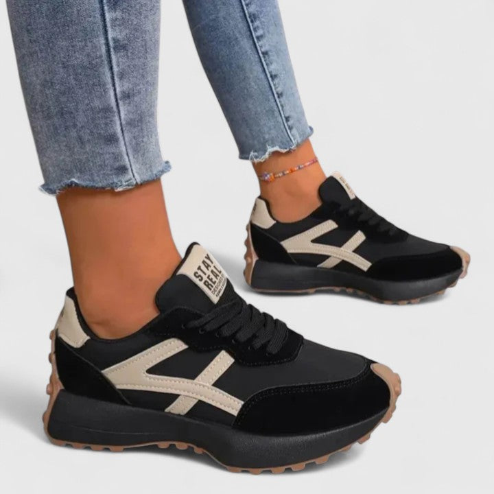 Isla Low-Top Sneakers | Chunky Sole Lace-Up Sneakers