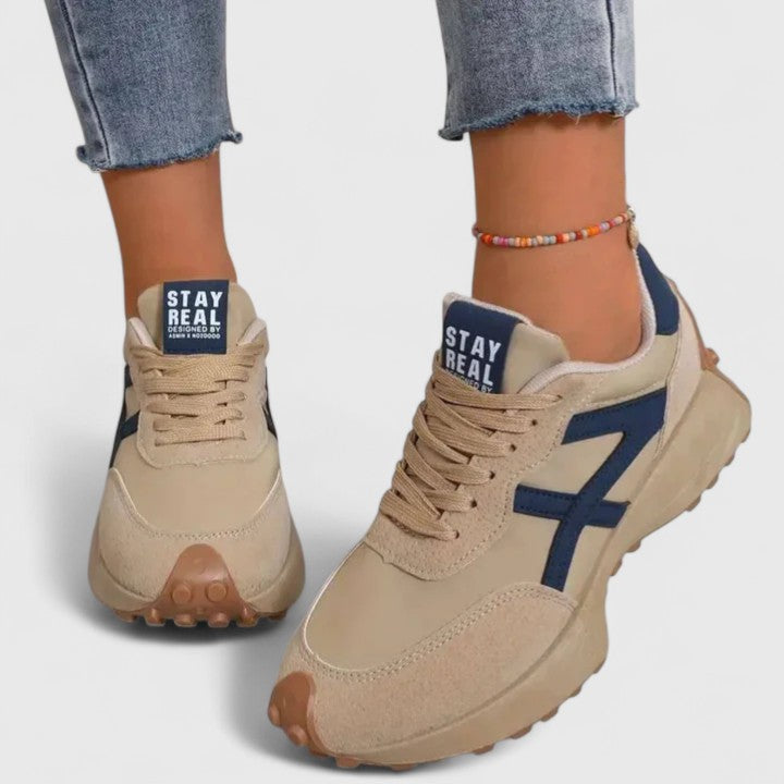 Isla Low-Top Sneakers | Chunky Sole Lace-Up Sneakers