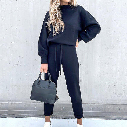 Isla Oversized Sweatshirt Two-Piece Set | Mock Neck Loungewear Set