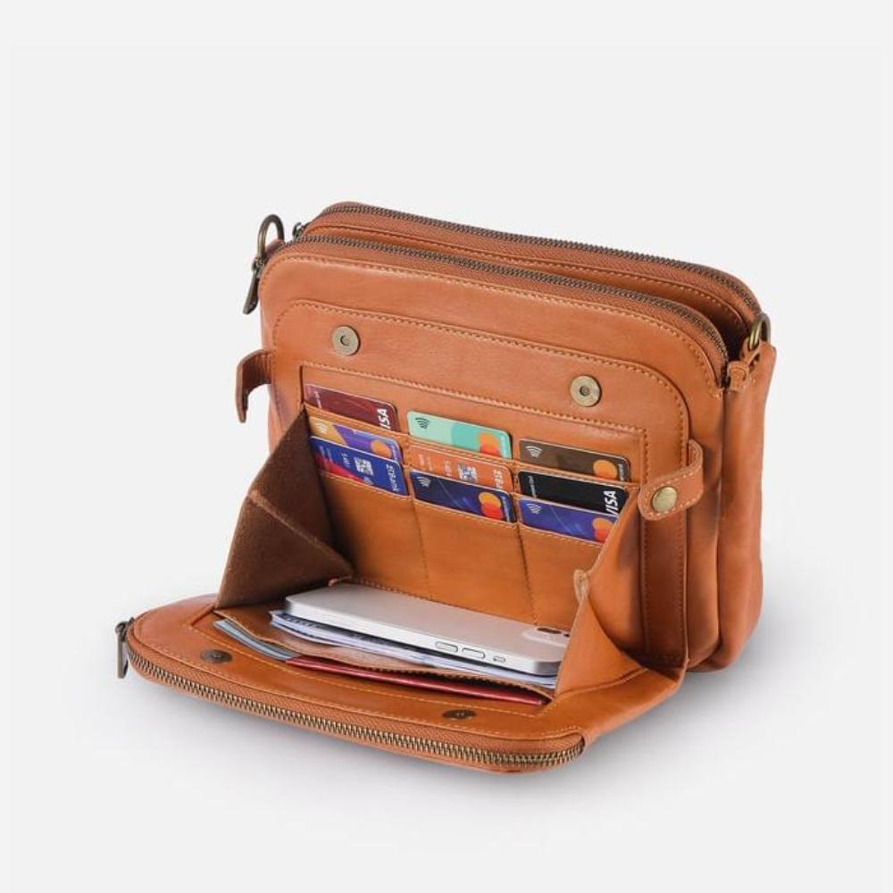 Isla Crossbody Shoulder Bag | Solid Fur Trim Crossbody Shoulder Bag