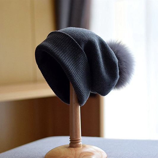 Isla Ribbed Pom-Pom Beanie | Close Fit Beanie