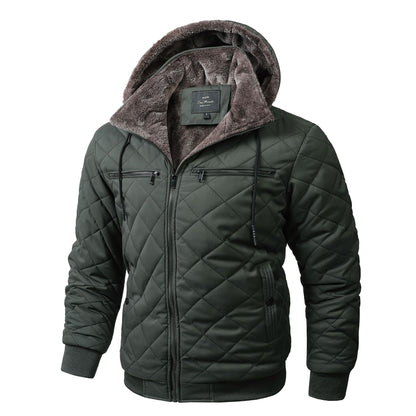 Arlo Quilted Hooded Jacket | Regular Fit Winter Bomber Jacket