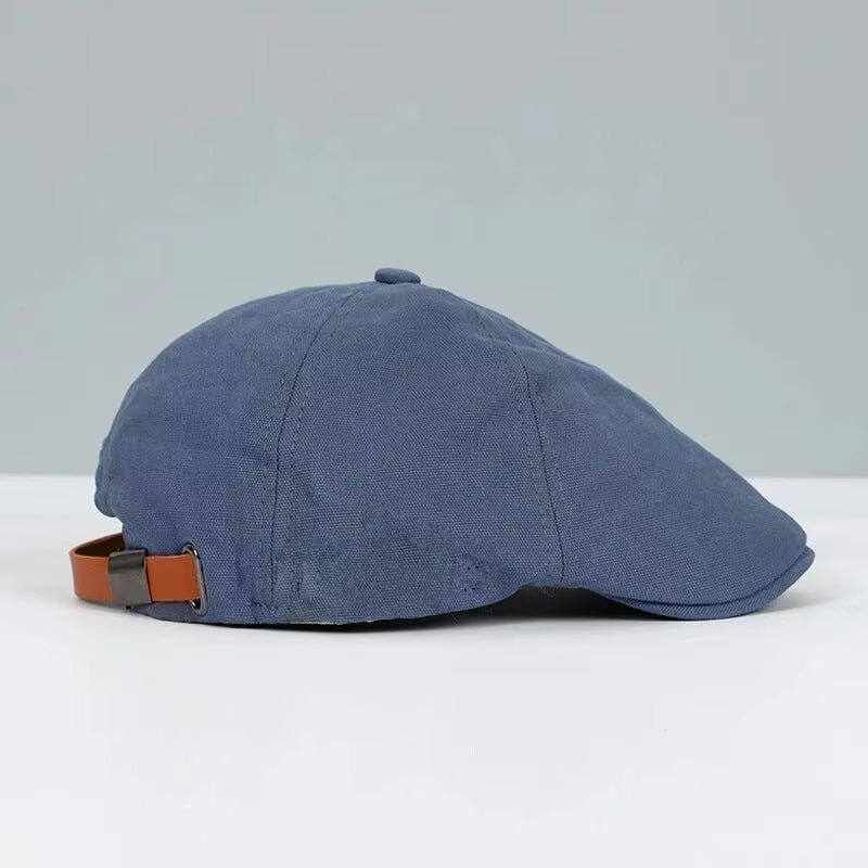 Harry Structured Flat Cap | Solid Short Brim Flat Cap