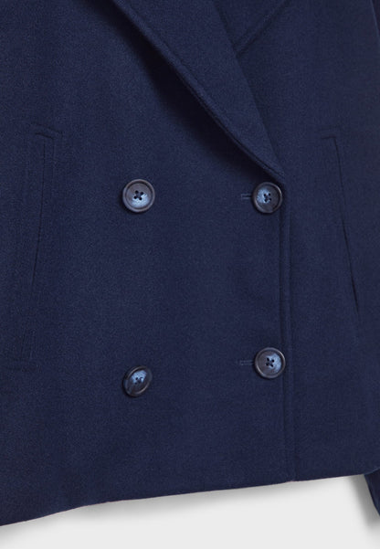 Amelia Cropped Double-Breasted Jacket | Relaxed Fit Button Front Jacket