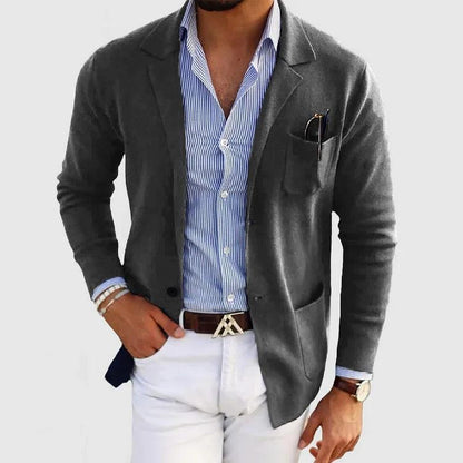Theodore Slim Fit Blazer | Solid Notched Lapel Blazer