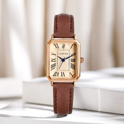 Ava Rectangular Wrist Watch | Roman Numerals Wrist Watch