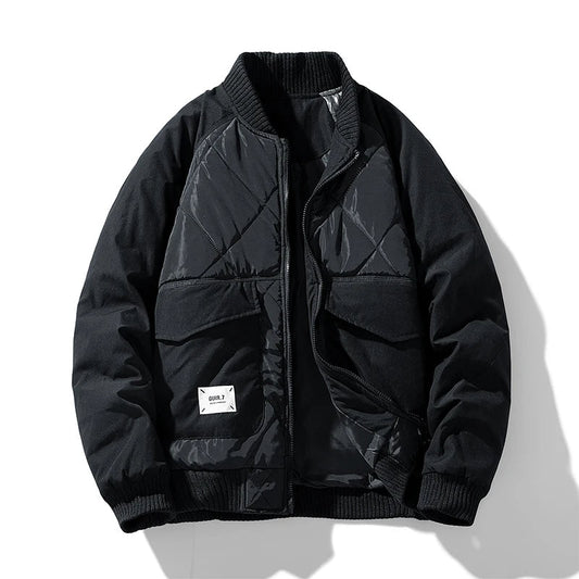 Joseph Mixed-Media Bomber Jacket | Quilted Panel Streetwear Coat