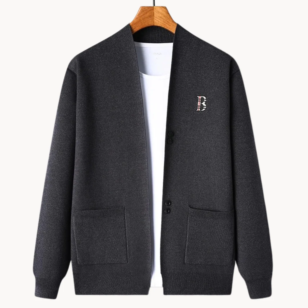 Harry Relaxed Fit Cardigan | V-Neck Button Front Cardigan
