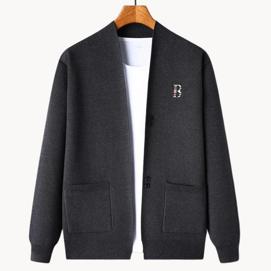 Harry Relaxed Fit Cardigan | V-Neck Button Front Cardigan