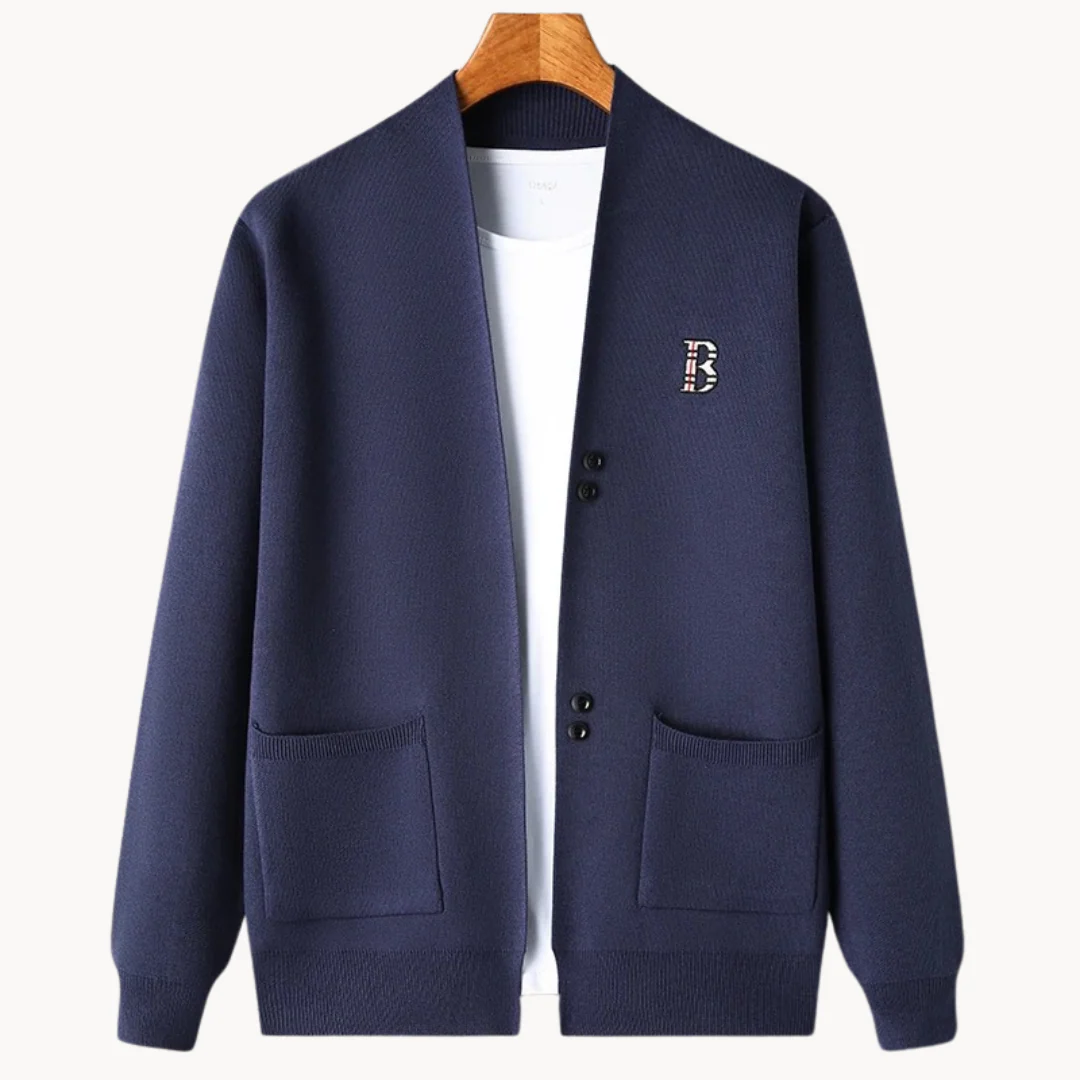 Harry Relaxed Fit Cardigan | V-Neck Button Front Cardigan