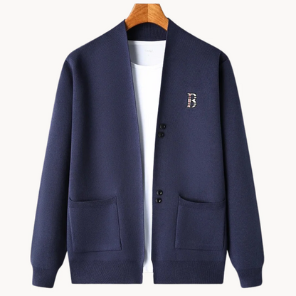 Harry Relaxed Fit Cardigan | V-Neck Button Front Cardigan