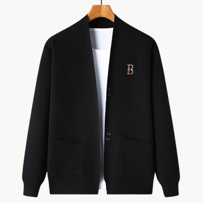 Harry Relaxed Fit Cardigan | V-Neck Button Front Cardigan