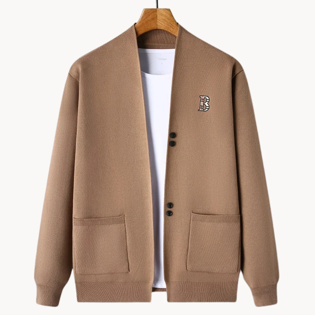 Harry Relaxed Fit Cardigan | V-Neck Button Front Cardigan