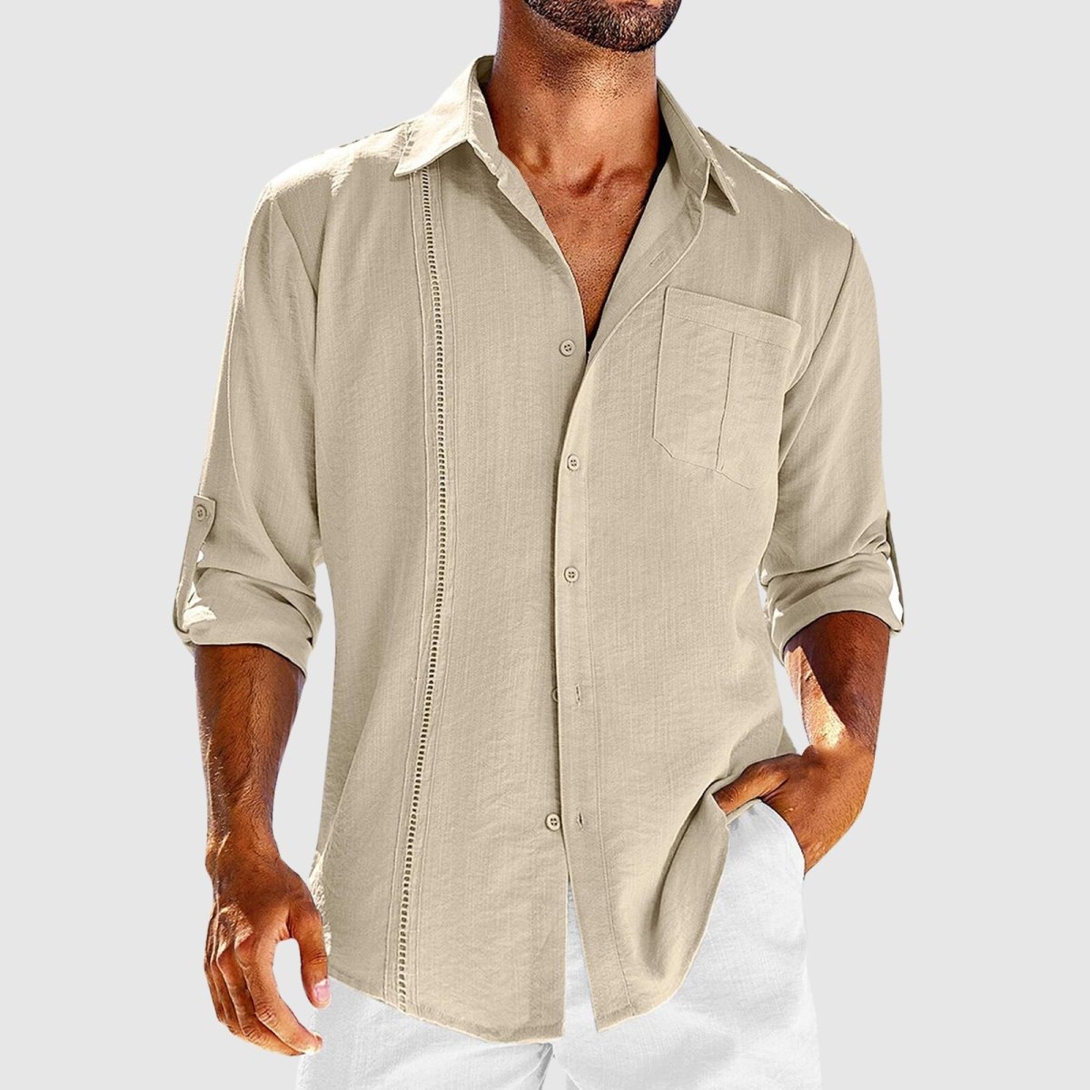 Jack Regular Fit Button-Up Shirt | Spread Collar Long Sleeve Shirt