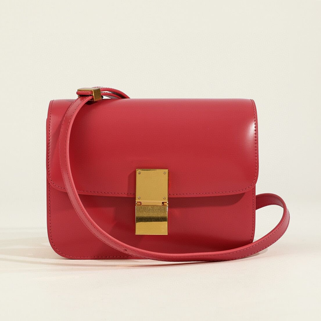 Isla Leather Structured Flap Bag | Gold-Tone Hardware Flap Bag