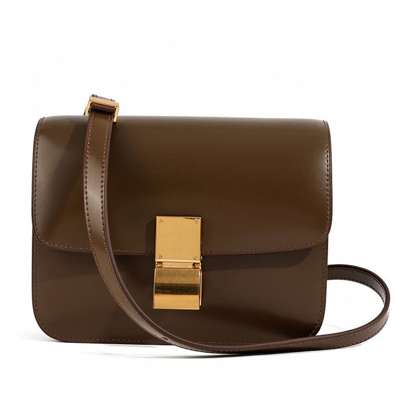 Isla Leather Structured Flap Bag | Gold-Tone Hardware Flap Bag