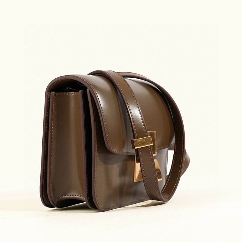 Isla Leather Structured Flap Bag | Gold-Tone Hardware Flap Bag