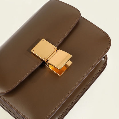 Isla Leather Structured Flap Bag | Gold-Tone Hardware Flap Bag