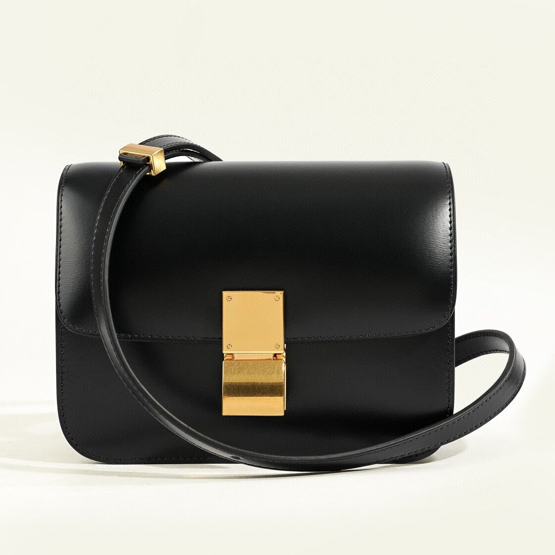 Isla Leather Structured Flap Bag | Gold-Tone Hardware Flap Bag