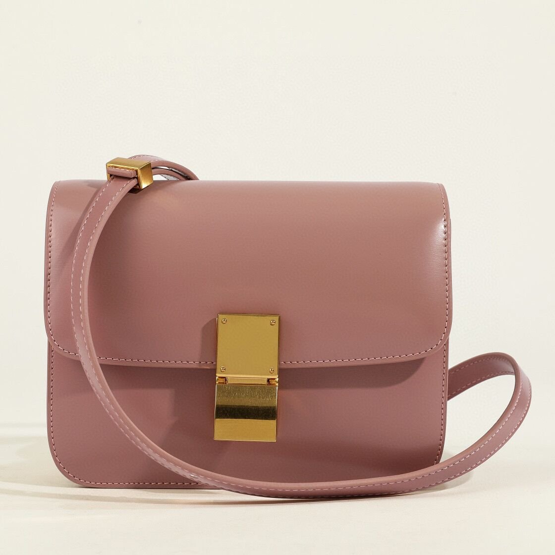 Isla Leather Structured Flap Bag | Gold-Tone Hardware Flap Bag