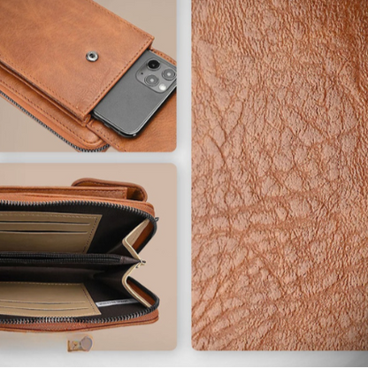 Isla Structured Crossbody Wallet Bag | Flap Closure Zipper Crossbody Wallet Bag