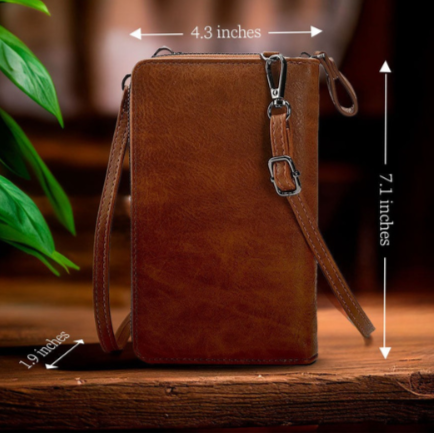 Isla Structured Crossbody Wallet Bag | Flap Closure Zipper Crossbody Wallet Bag