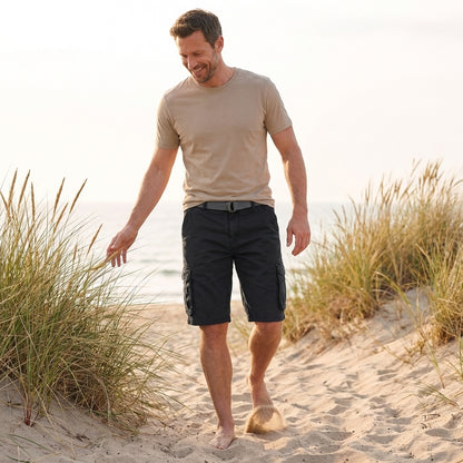 Noah Relaxed Fit Cargo Shorts | Cargo Pockets Side Pockets Shorts