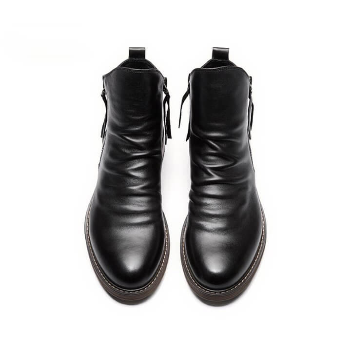 Arthur Regular Fit Ankle Boots | Distressed Finish Round Toe Ankle Boots