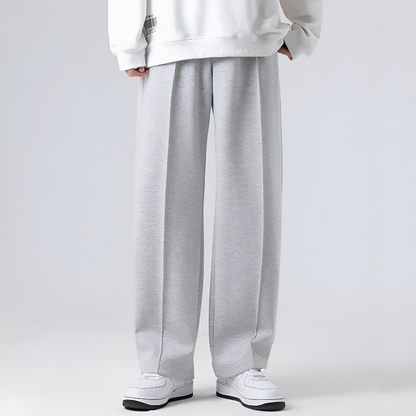 Henry Loose Pleated Trousers | Solid Full-Length Trousers