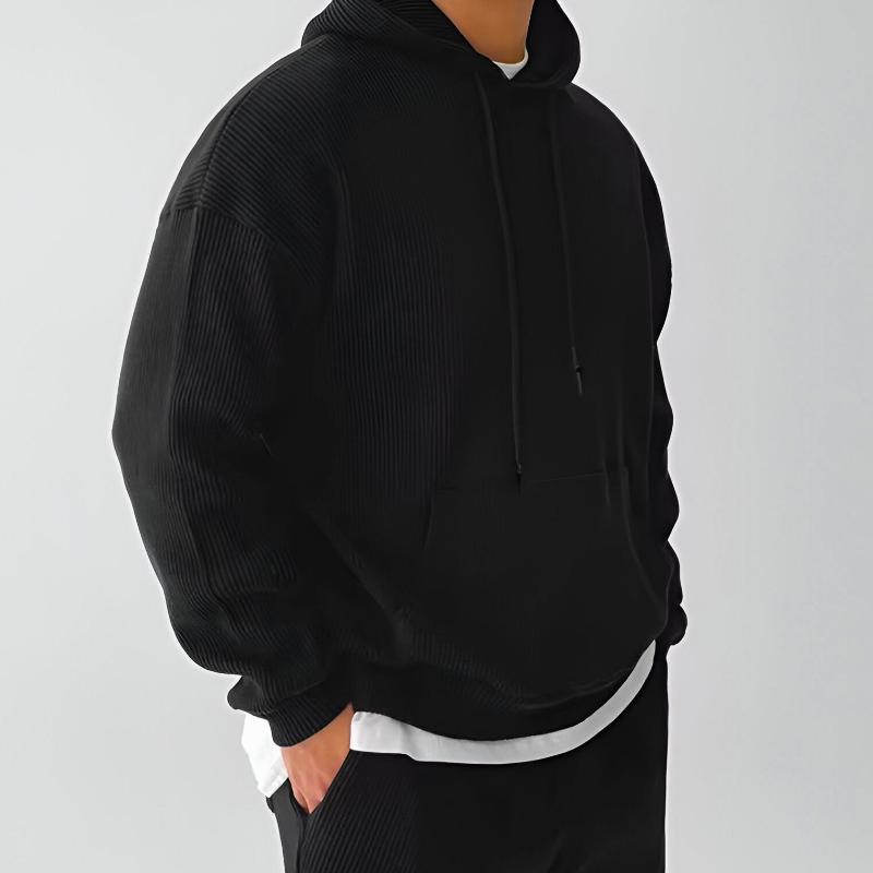 Ethan Oversized Hoodie | Ribbed Kangaroo Pocket Hoodie