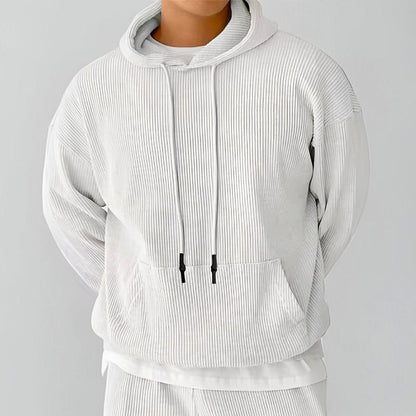 Ethan Oversized Hoodie | Ribbed Kangaroo Pocket Hoodie