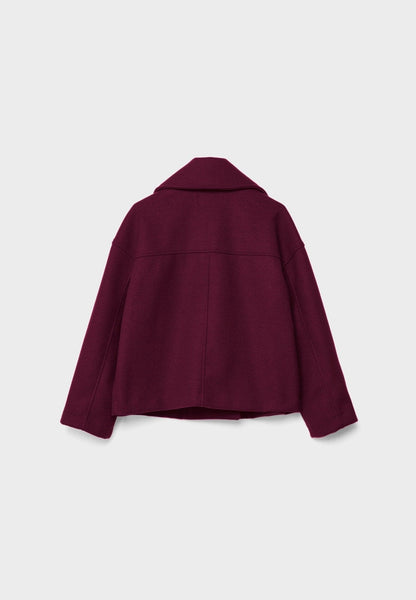 Viola Cropped Double-Breasted Jacket | Collared Relaxed Fit Jacket