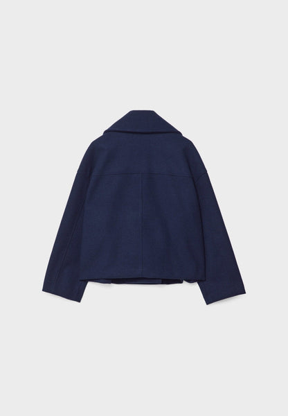 Viola Cropped Double-Breasted Jacket | Collared Relaxed Fit Jacket
