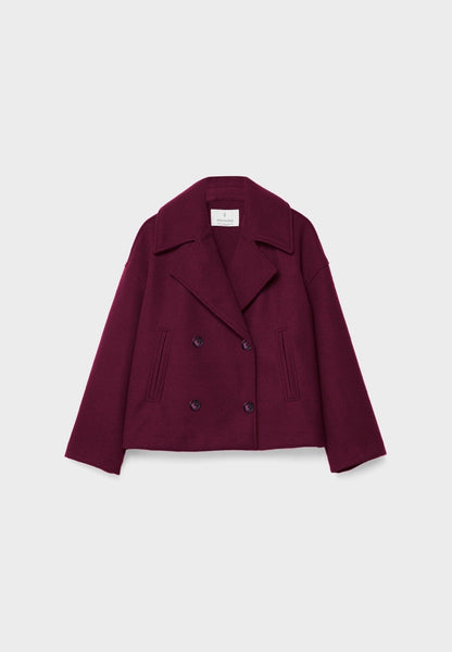 Viola Cropped Double-Breasted Jacket | Collared Relaxed Fit Jacket