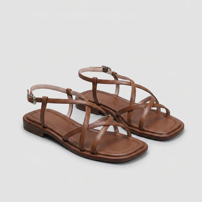 Isla Flat Strap Sandals | Multi-Strap Ankle Strap Sandals