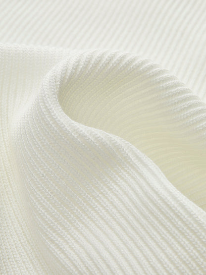Olivia Fitted Cropped Knit Top | Sweetheart Neckline Ribbed Knit Top