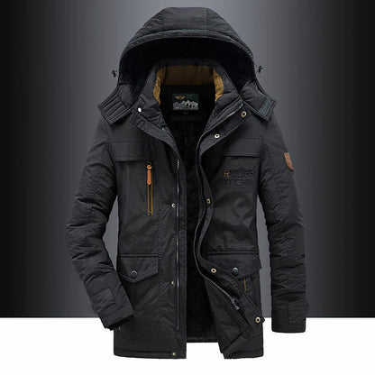 Archie Hooded Relaxed Fit Winter Jacket | Fleece Lined Quilted Shoulders Jacket