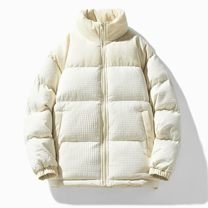 Oliver Oversized Puffer Jacket | Quilted Corduroy Panels Puffer Jacket