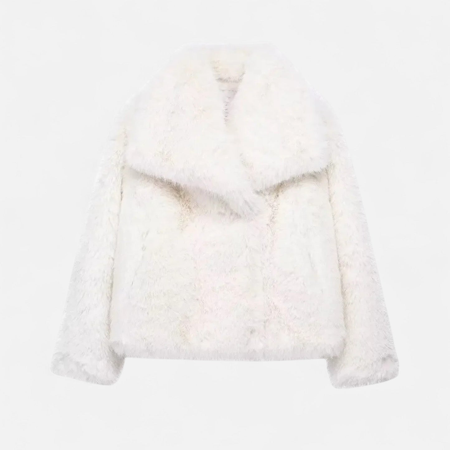 Isla Relaxed Fit Jacket | Wide Collar Fur Trim Jacket