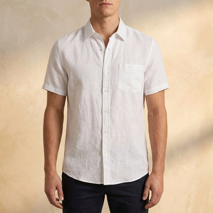 Oliver Loose Fit Short Sleeve Shirt | Button Front Chest Pocket Shirt