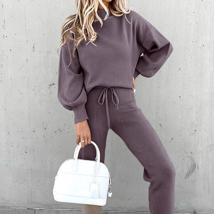 Isla Oversized Sweatshirt Two-Piece Set | Mock Neck Loungewear Set