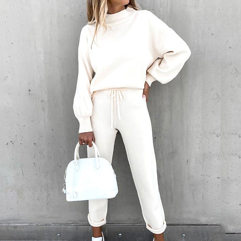 Isla Oversized Sweatshirt Two-Piece Set | Mock Neck Loungewear Set