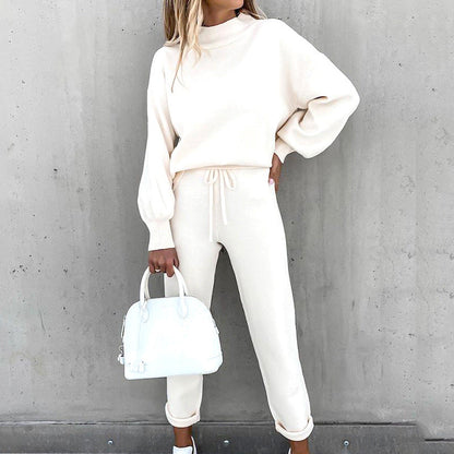 Isla Oversized Sweatshirt Two-Piece Set | Mock Neck Loungewear Set