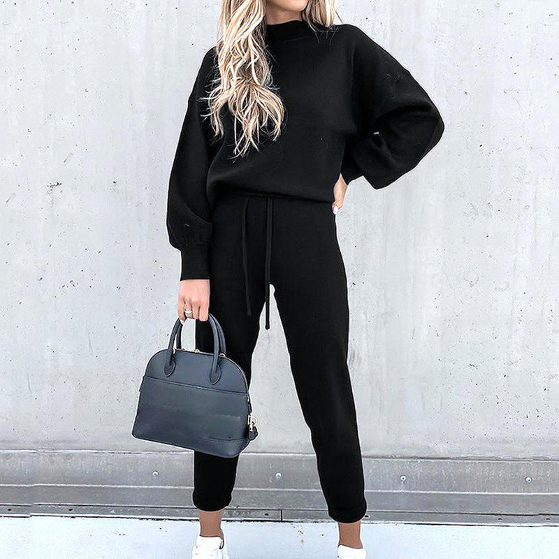 Isla Oversized Sweatshirt Two-Piece Set | Mock Neck Loungewear Set