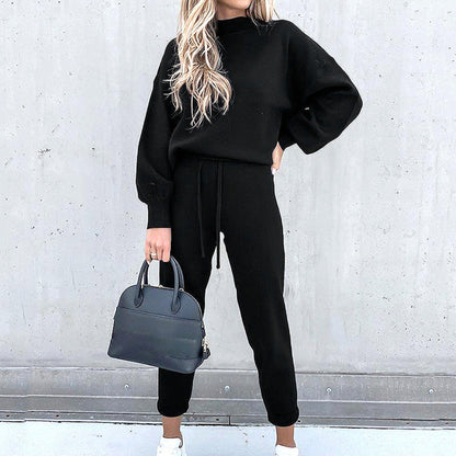 Isla Oversized Sweatshirt Two-Piece Set | Mock Neck Loungewear Set